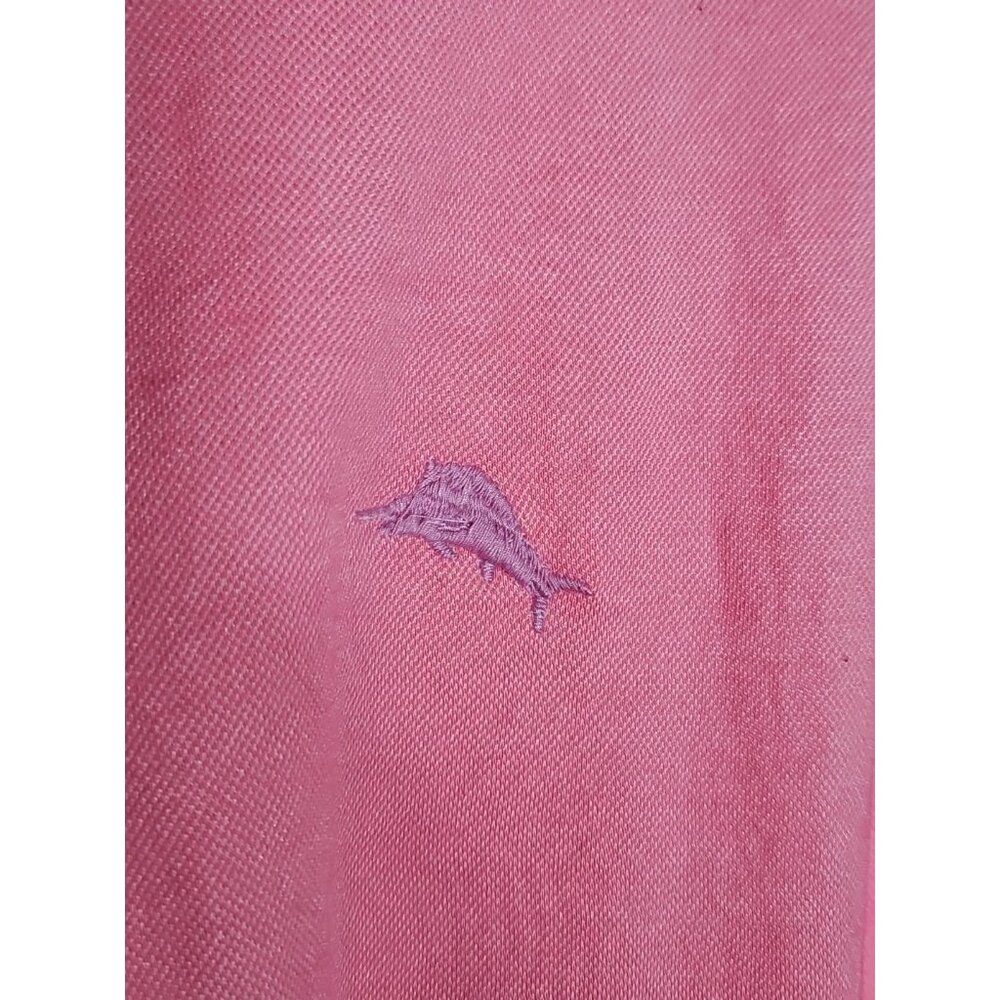 Tommy Bahama Men's Polo Shirt - Short Sleeve - Pink - XL - Picture 2 of 6